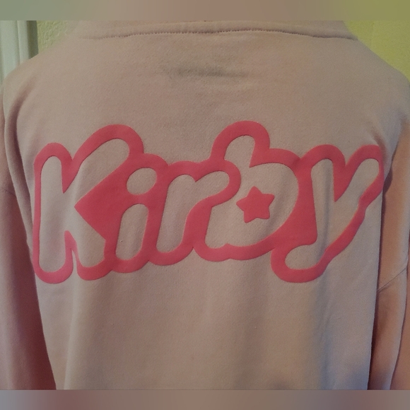 Pink Kirby Dream Land Character Hoodie with Star Wand Sleeve Detail - Picture 5 of 8